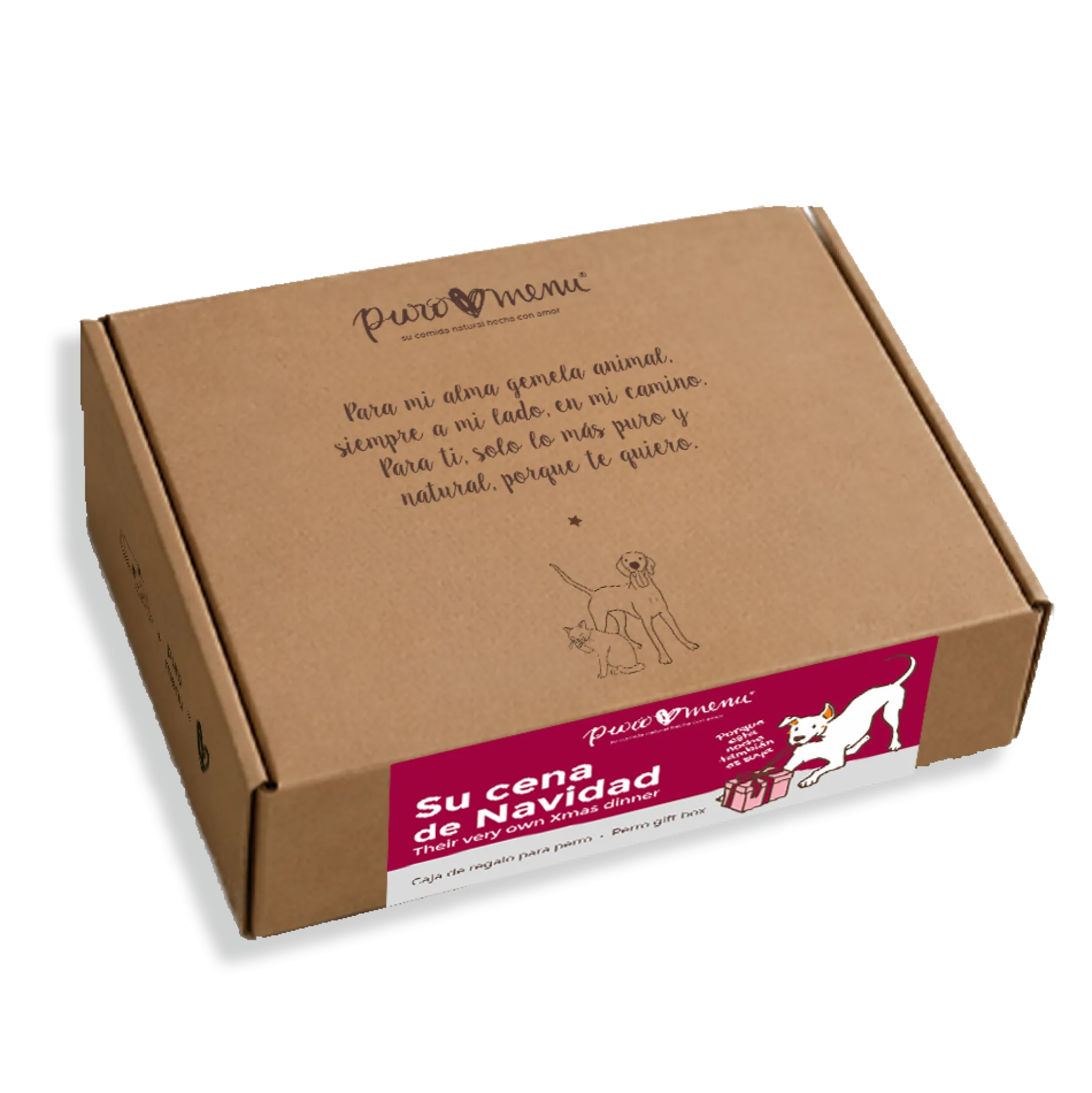 Caja Regalo Completa Perro Navidad Puromenu