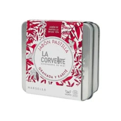 Caja regalo metálica jabón granada y karité La Corvette