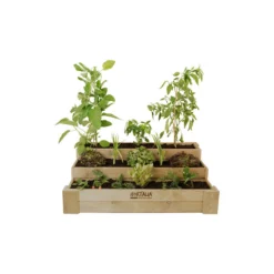 Cajón De Cultivo De Madera Tratada 120x80x40 Cm Box Stairs 120 Hortalia