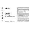 Calcio 800 mg con vitamina D3 y K2 240 comprimidos Hivital