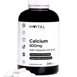 Calcio 800 mg con vitamina D3 y K2 240 comprimidos Hivital