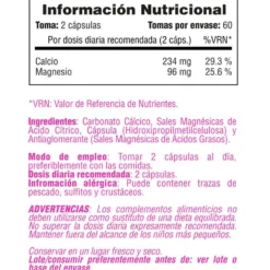 Calcio Y Magnesio - 120 Cápsulas Vegetales - Magnesio - Smart Supplements