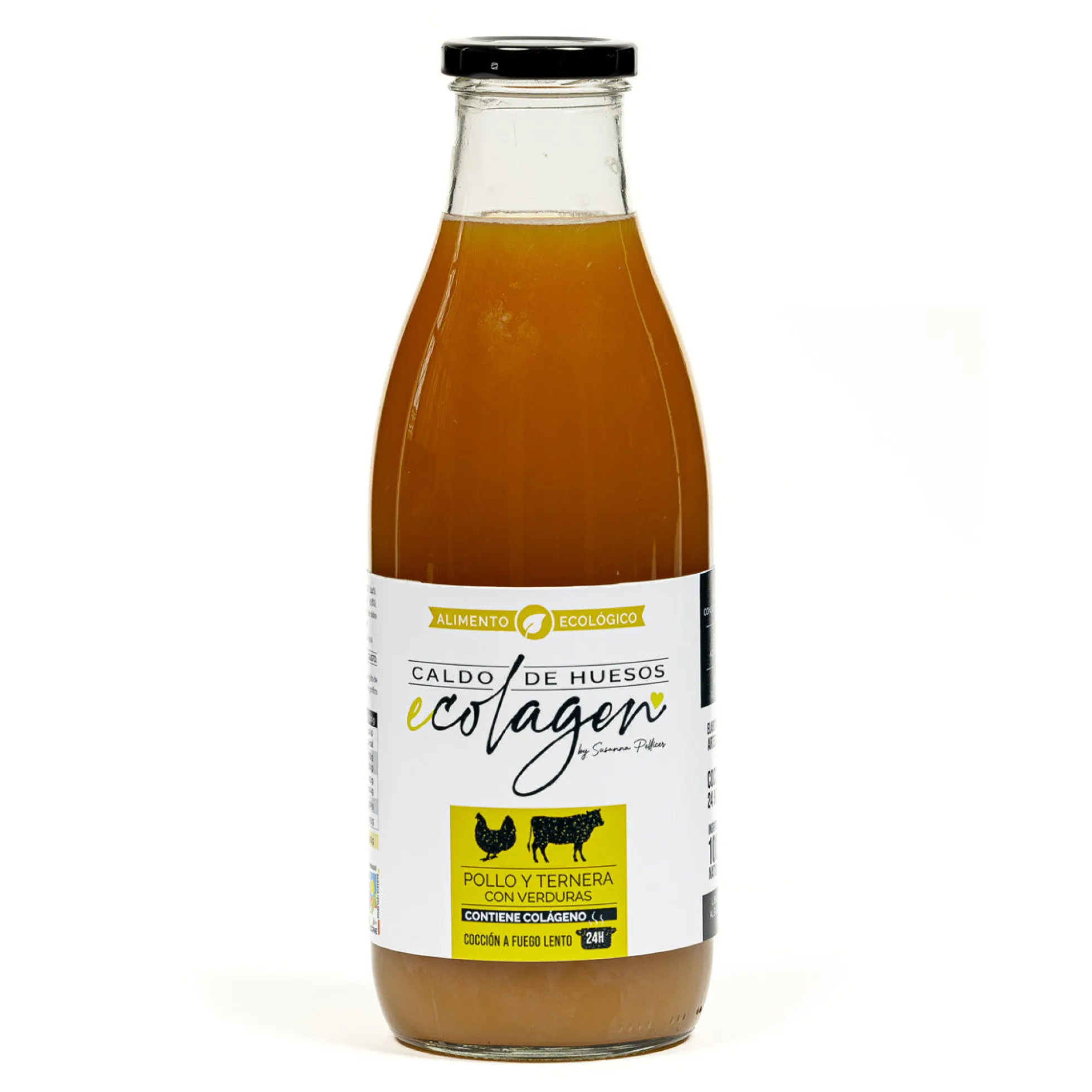 Caldo Huesos de Pollo y Ternera con verduras ecológico Ecolagen 1L