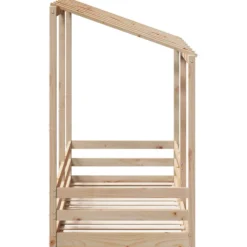 Cama Infantil Con Techo Madera Maciza Pino 90x190 Cm