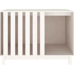 Cama Para Perros Madera Maciza De Pino Blanco 100x70x72 Cm