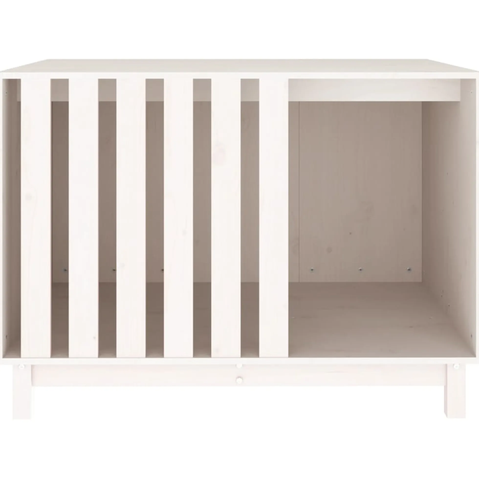 Cama Para Perros Madera Maciza De Pino Blanco 100x70x72 Cm