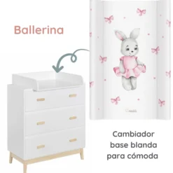 Cambiador Base Blanda Para Cómoda 70x47 Ballerina