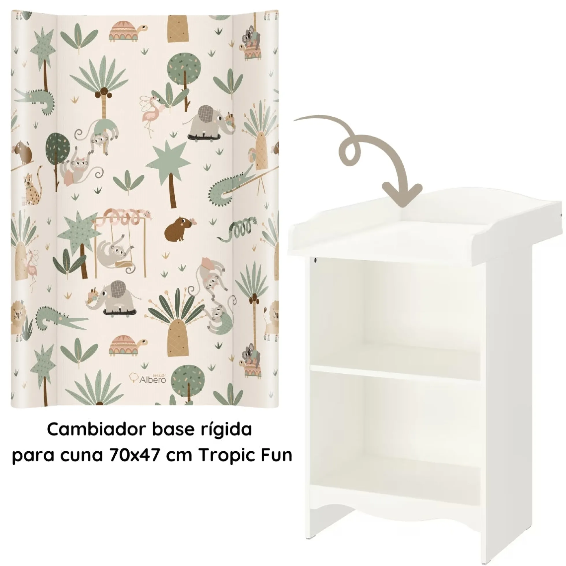 Cambiador Base Rígida Para Cuna 70x47 Tropic Fun
