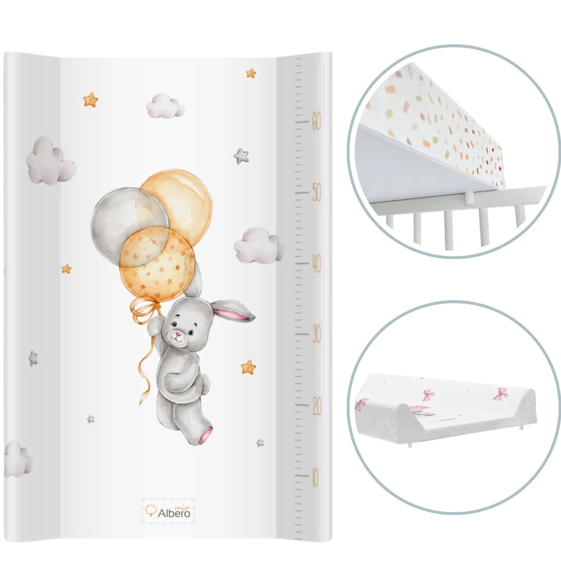 Cambiador Base Rígida Para Cuna 70x47 Bunny