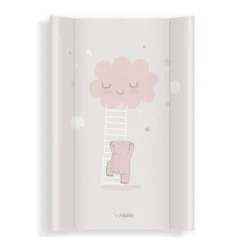 Cambiador Base Rígida Para Cuna 70x47 Nubes Rosa