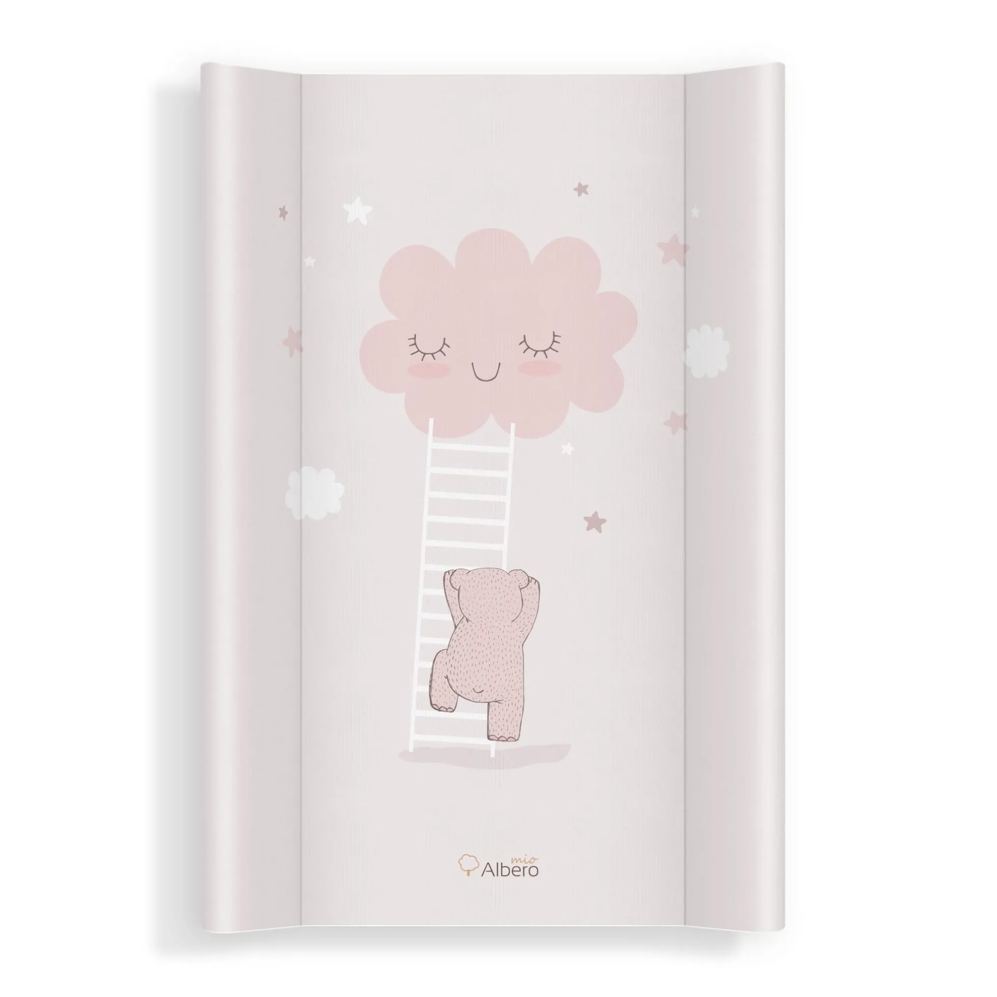 Cambiador Base Rígida Para Cuna 70x47 Nubes Rosa