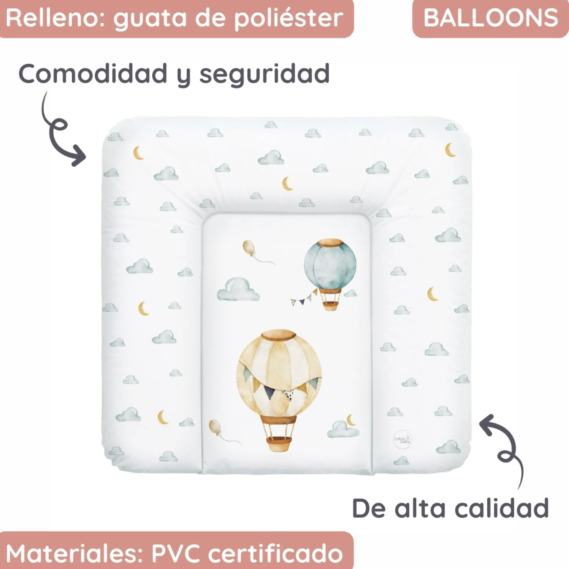 Cambiador Blando Para Comoda T-m Basic Balloons