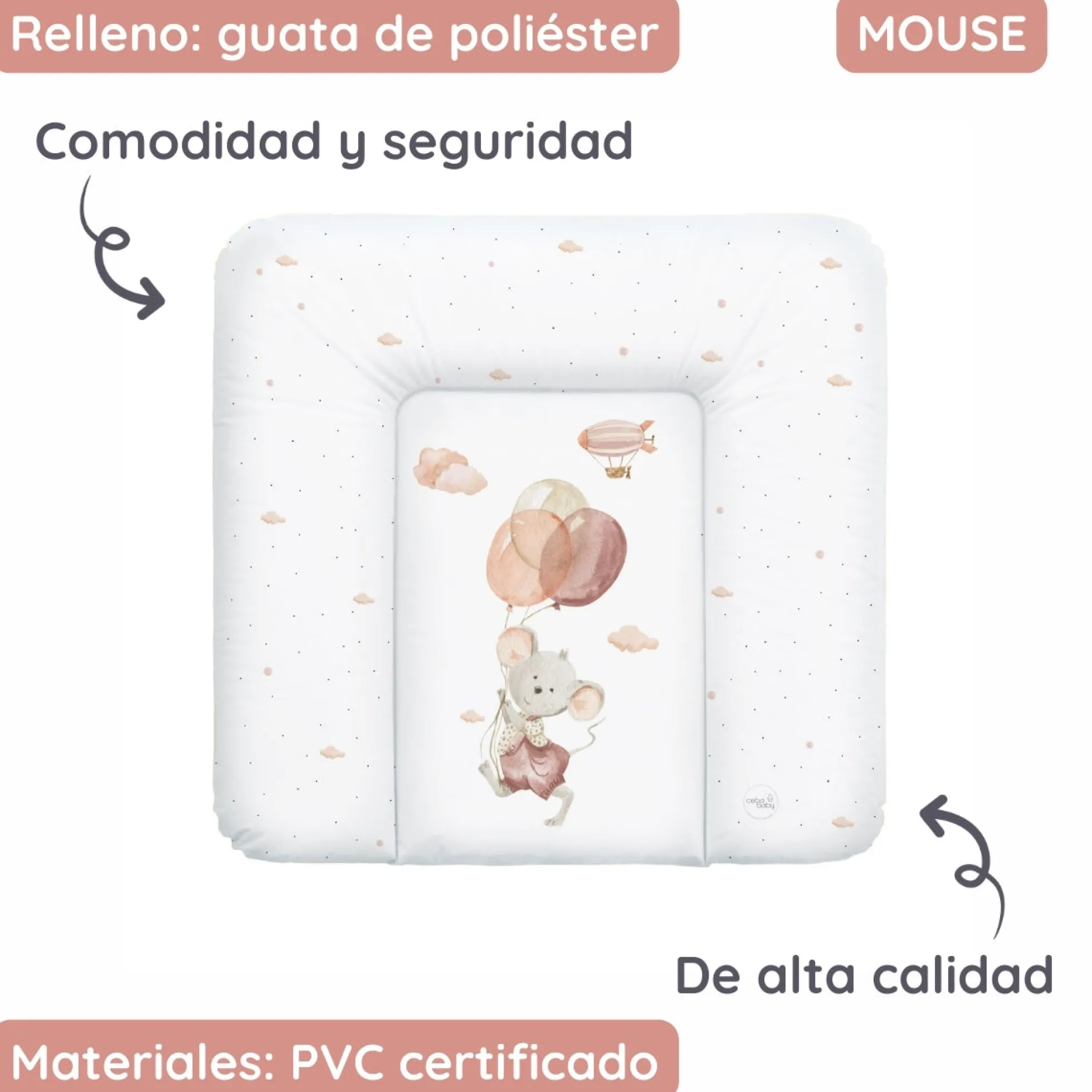 Cambiador Blando Para Comoda T-m Basic Mouse