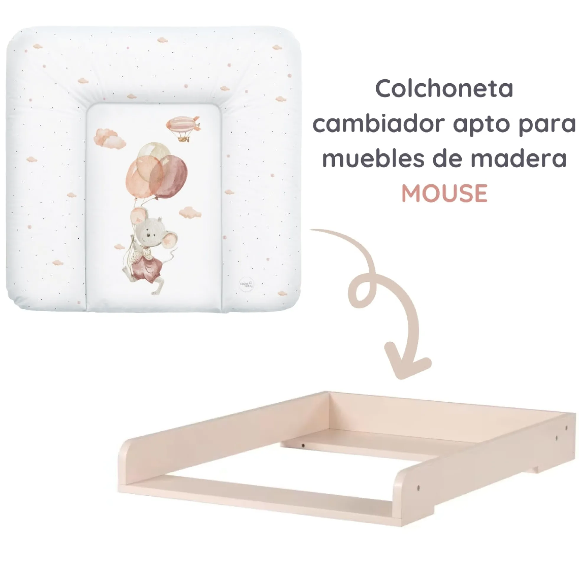 Cambiador Blando Para Comoda T-m Basic Mouse