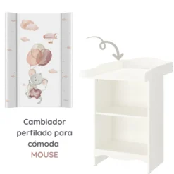 Cambiador Perfilado Para Cómoda Basic Mouse