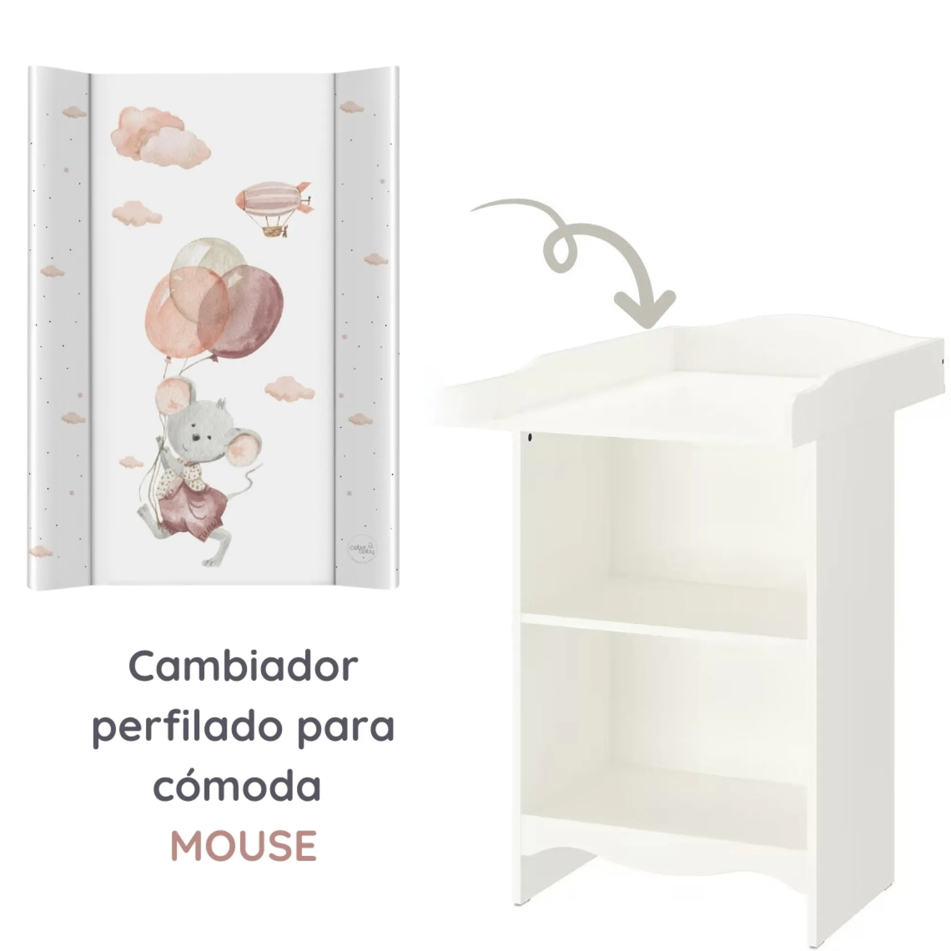 Cambiador Perfilado Para Cómoda Basic Mouse