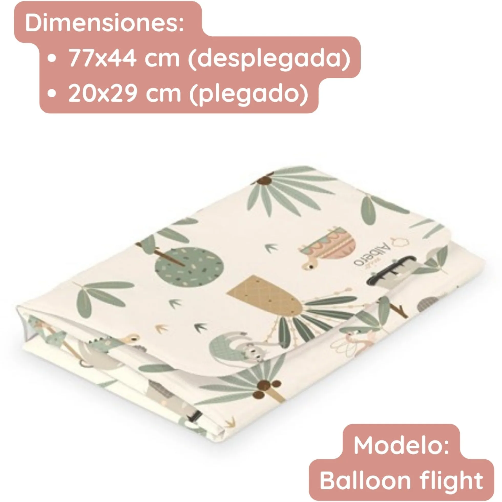 Cambiador Plegable De Viaje Plastificado Balloon Flight