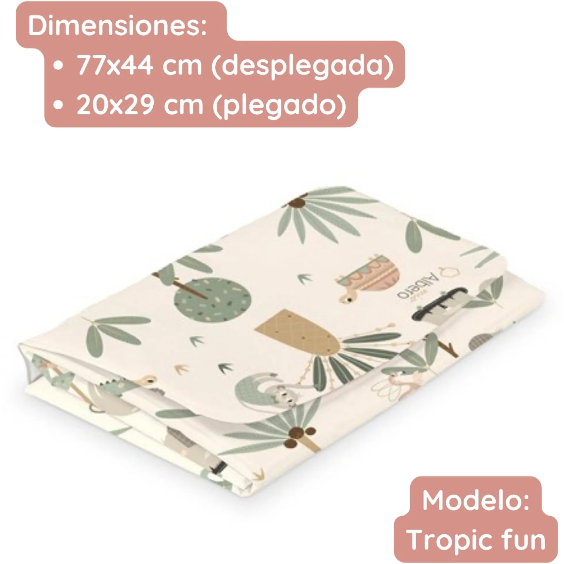 Cambiador Plegable De Viaje Plastificado Tropic Fun