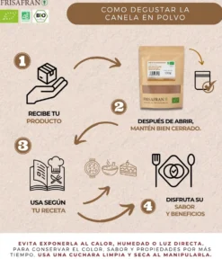 Canela Ceylan En Polvo Ecológica | Calidad | Frisafran 200 G