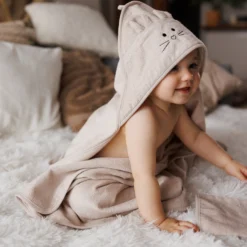 Capa De Baño Bamboo Xl Para Bebés Conejito Beige