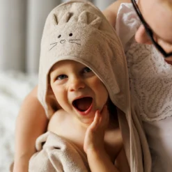 Capa De Baño Bamboo Xl Para Bebés Conejito Beige