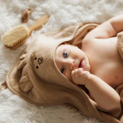 Capa De Baño Bamboo Xl Para Bebés Conejito Canela