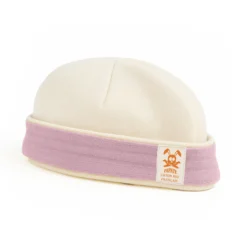 Capota De Nacimiento De Algodón Orgánico Blanco Y Rosa