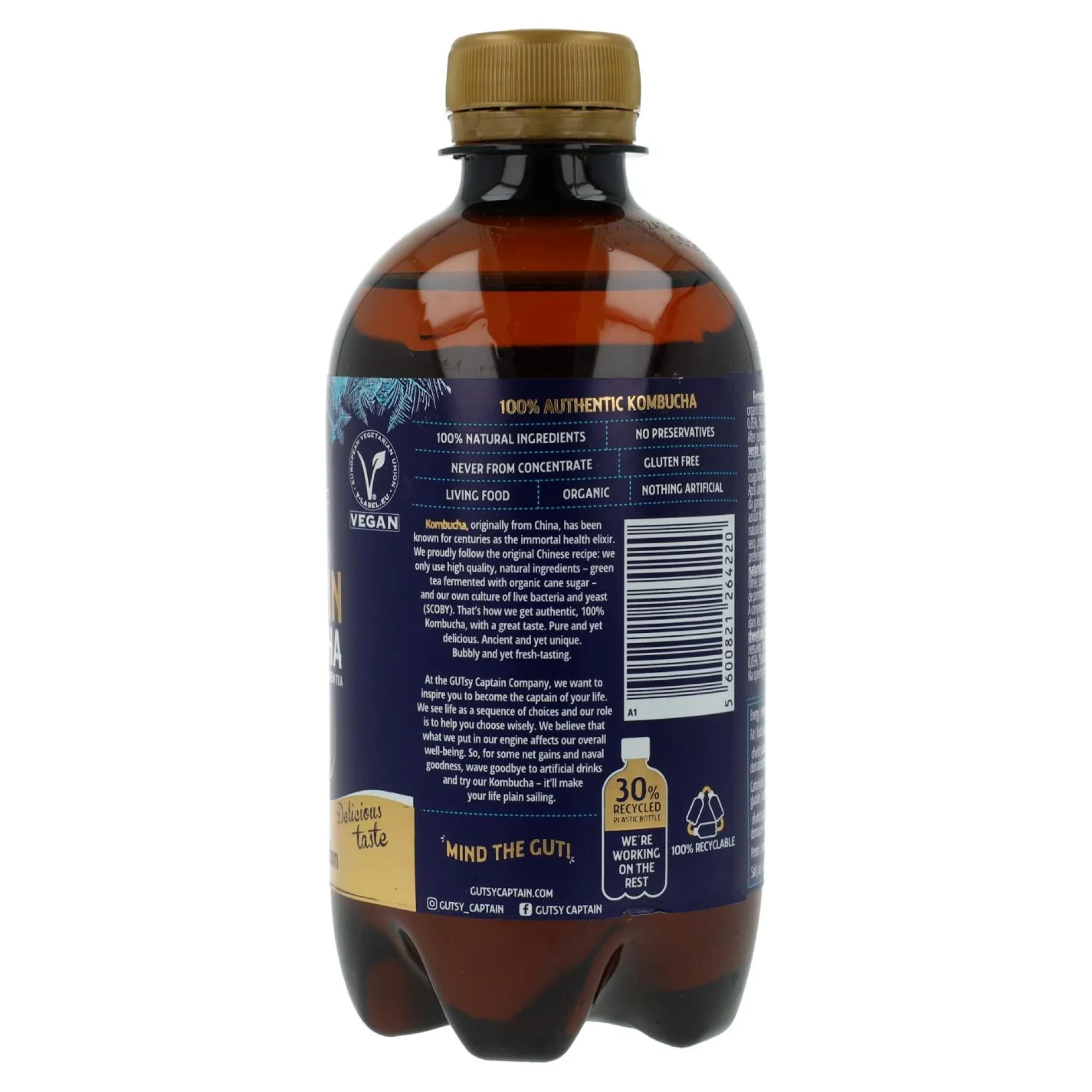 Captain Kombucha Apple & Cinnamon "Edicion Invierno" 400 Ml