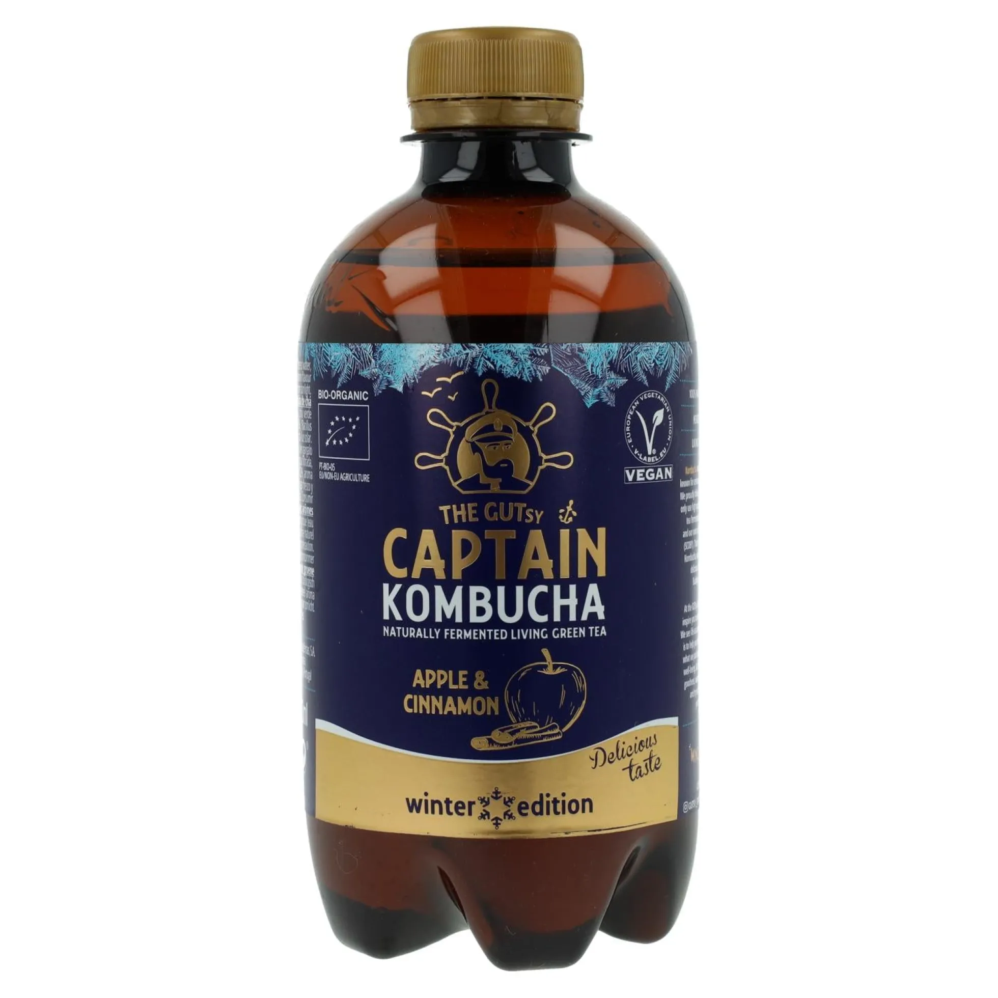Captain Kombucha Apple & Cinnamon "Edicion Invierno" 400 Ml