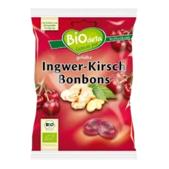 Caramelos rellenos Jengibre y Cereza Biodeta 75 g