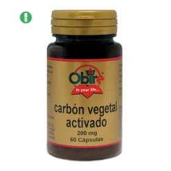 Carbónvegetal activado 200 mg Obire,60 cápsulas