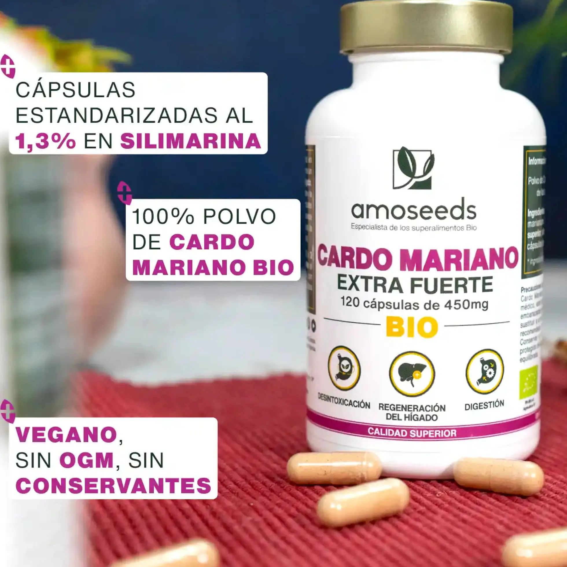 Cardo Mariano Bio, Extra Fuerte | 120 Cápsulas