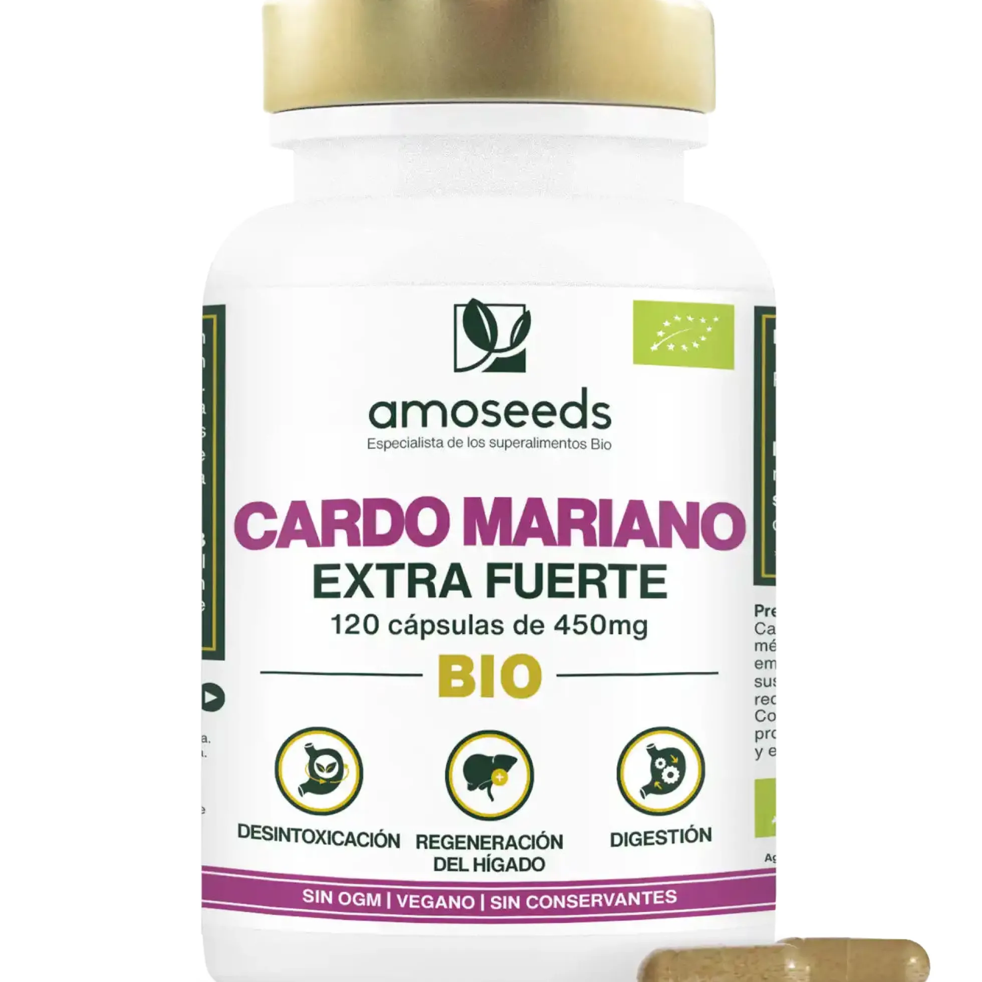 Cardo Mariano Bio, Extra Fuerte | 120 Cápsulas