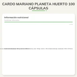 Cardo Mariano Planeta Huerto 100 cápsulas