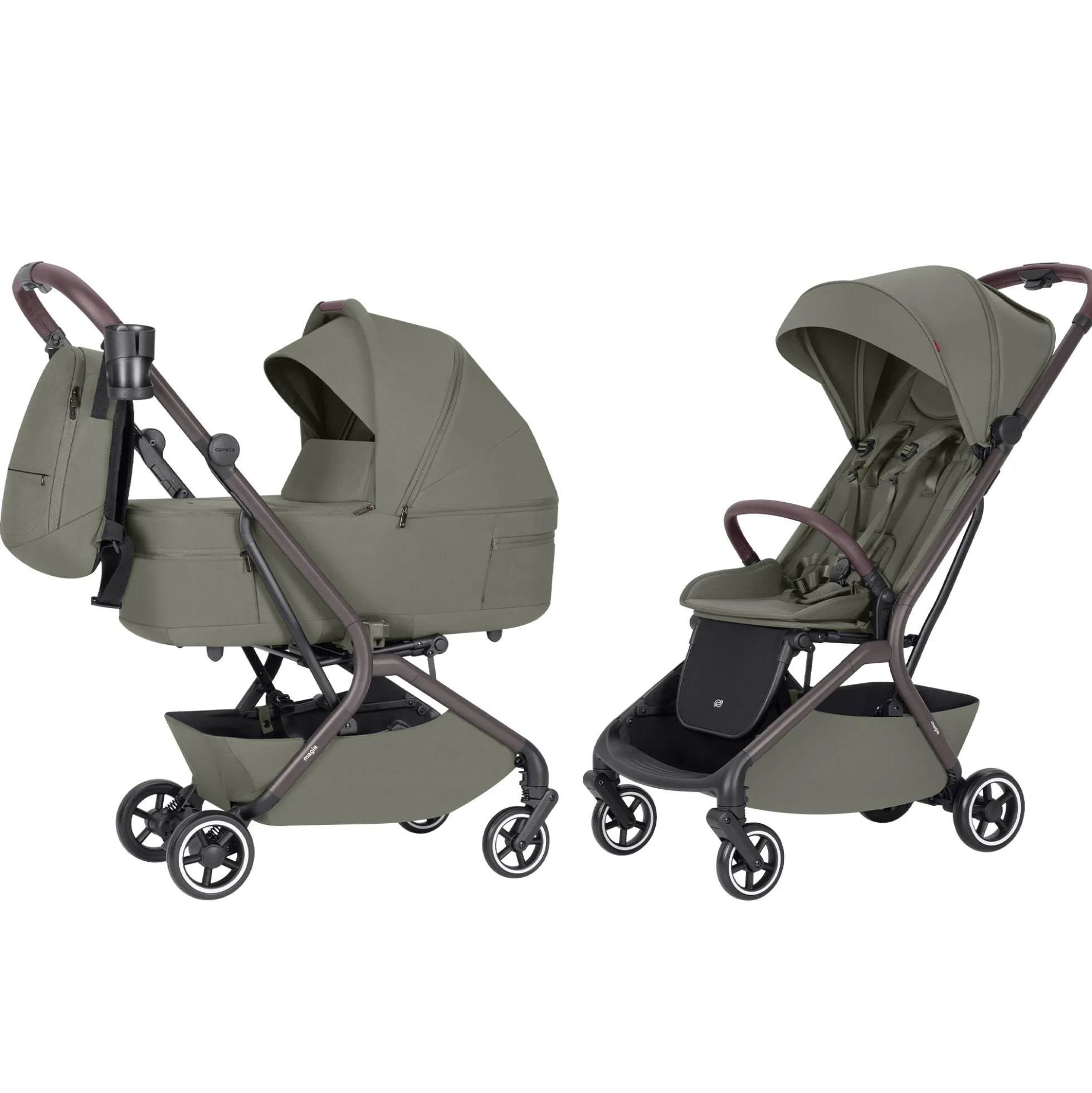 Carrello Carrito De Bebé Magia Dúo 2 En 1 Malted Green