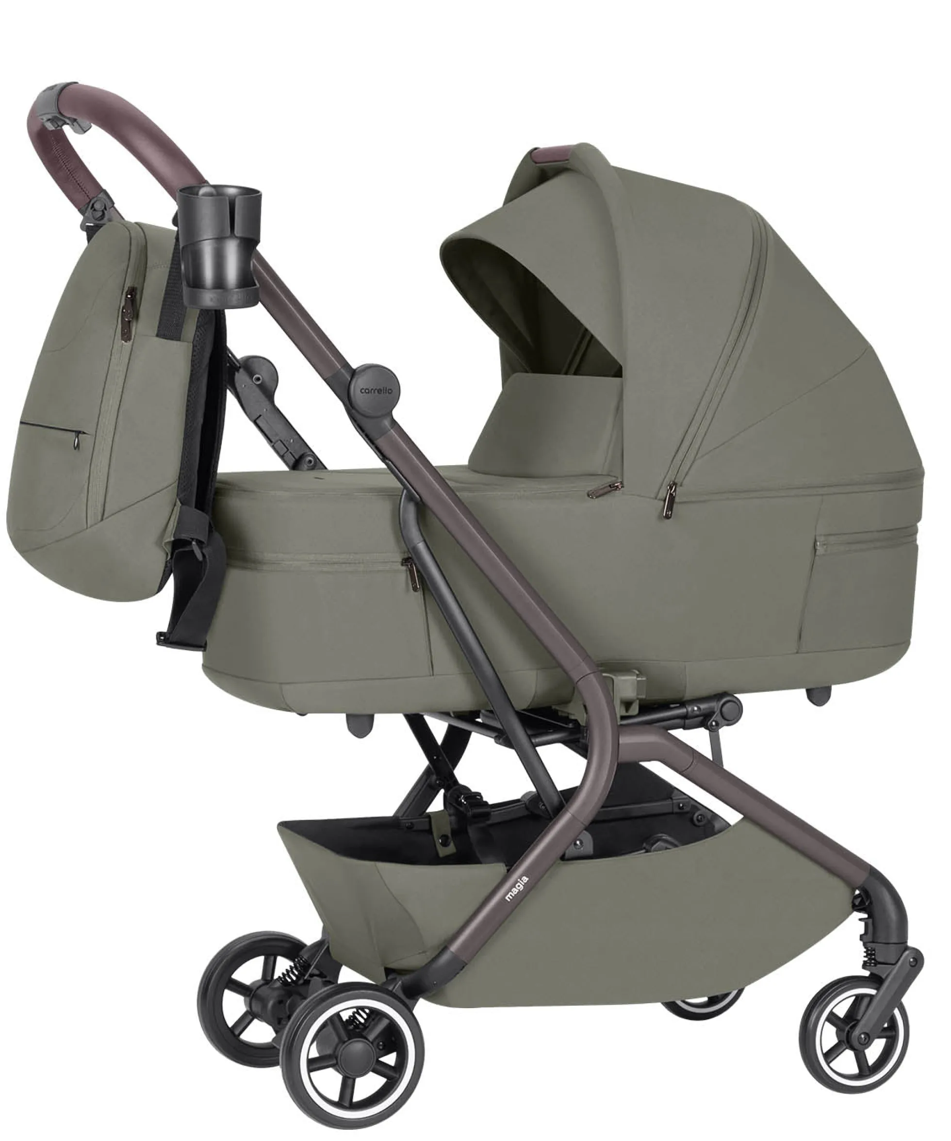 Carrello Carrito De Bebé Magia Dúo 2 En 1 Malted Green