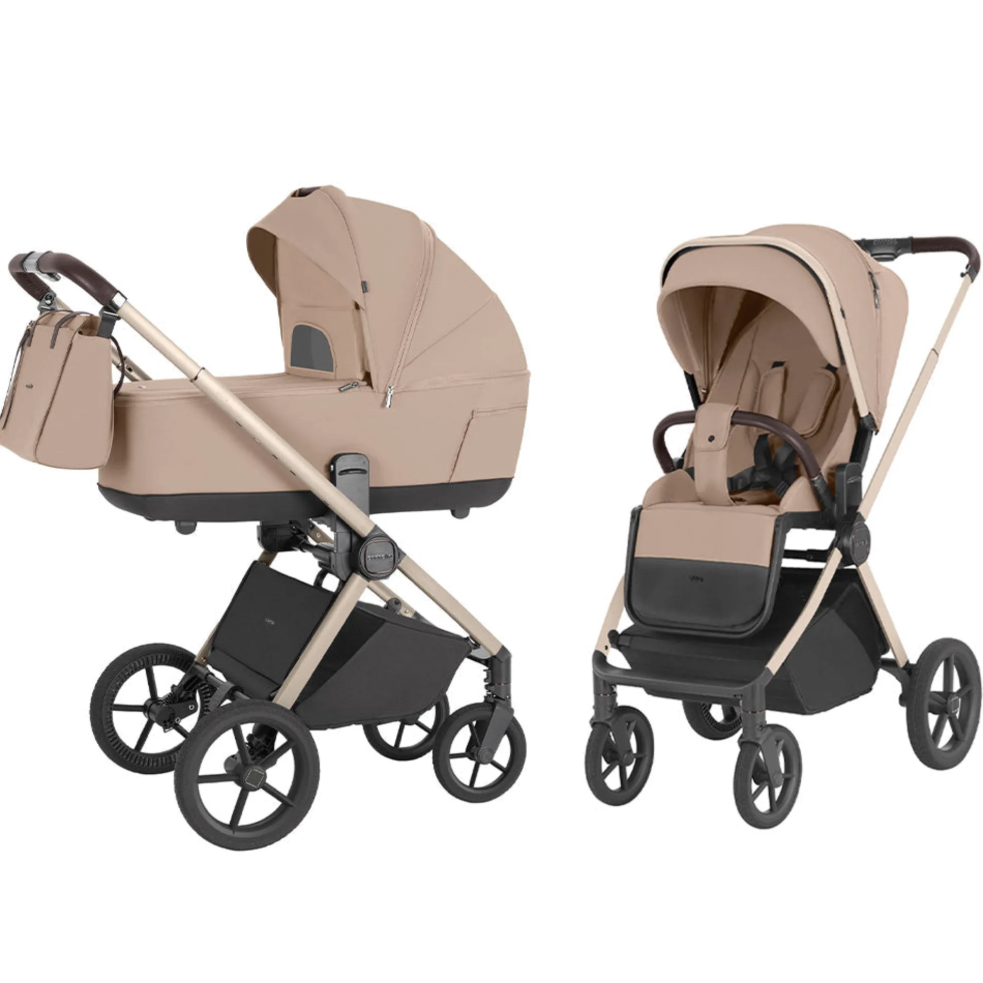 Carrello Carrito De Bebé Ultra Dúo 2 En 1 Floral Beige