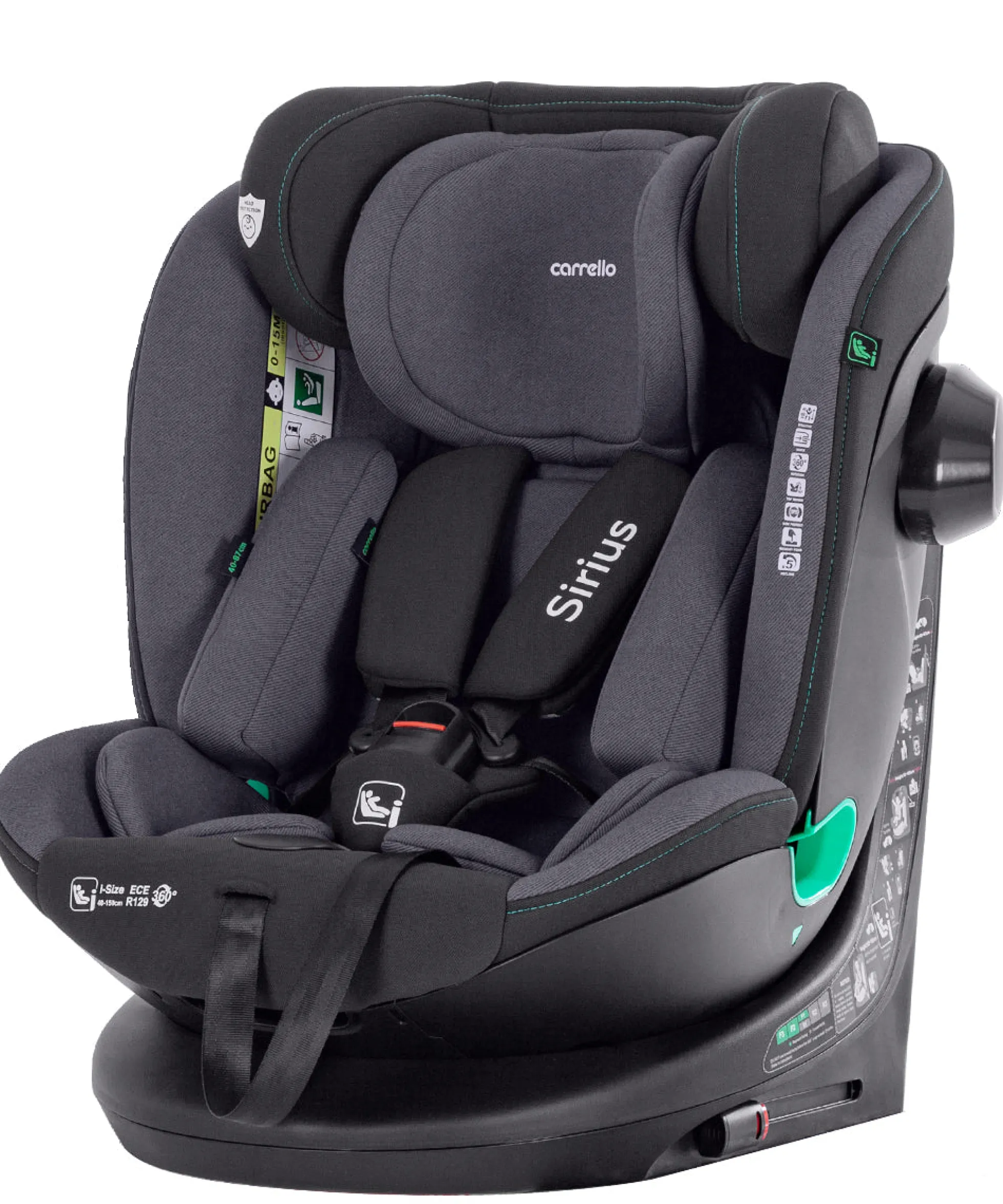Carrello Sirius Silla De Auto 360 Isofix 40 Do 105 Cm I-size Harbor Grey