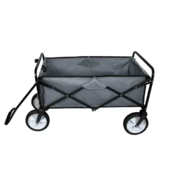 Carretilla De Jardín Plegable Gris Para Jardinería Con Funda Impermeable