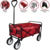 Carretilla De Jardín Plegable Roja Para Jardinería Con Funda Impermeable