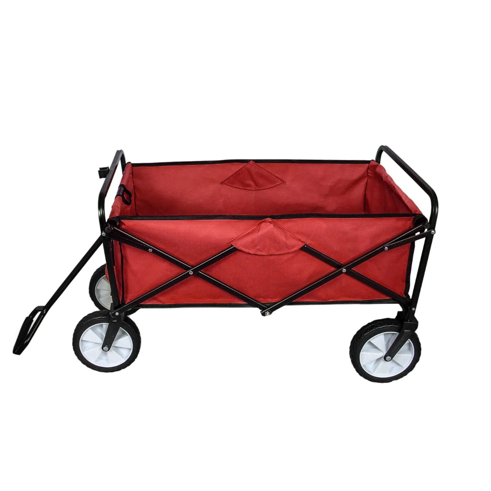 Carretilla De Jardín Plegable Roja Para Jardinería Con Funda Impermeable