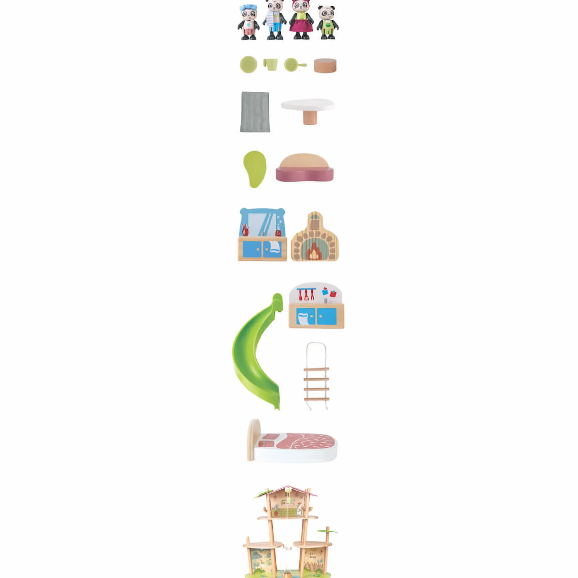 Casa Bambú Osos Pandas Green Planet Explorers Hape