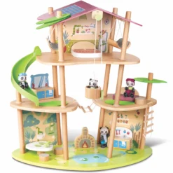 Casa Bambú Osos Pandas Green Planet Explorers Hape