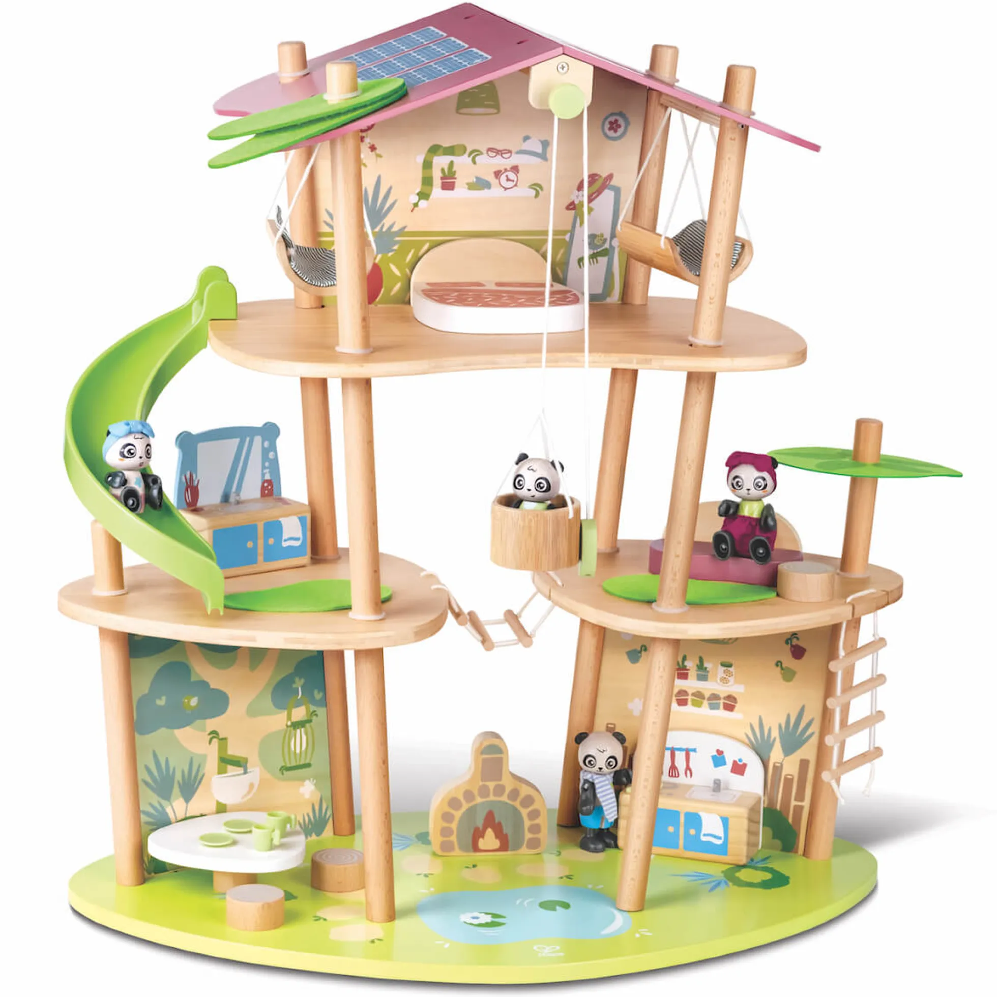 Casa Bambú Osos Pandas Green Planet Explorers Hape