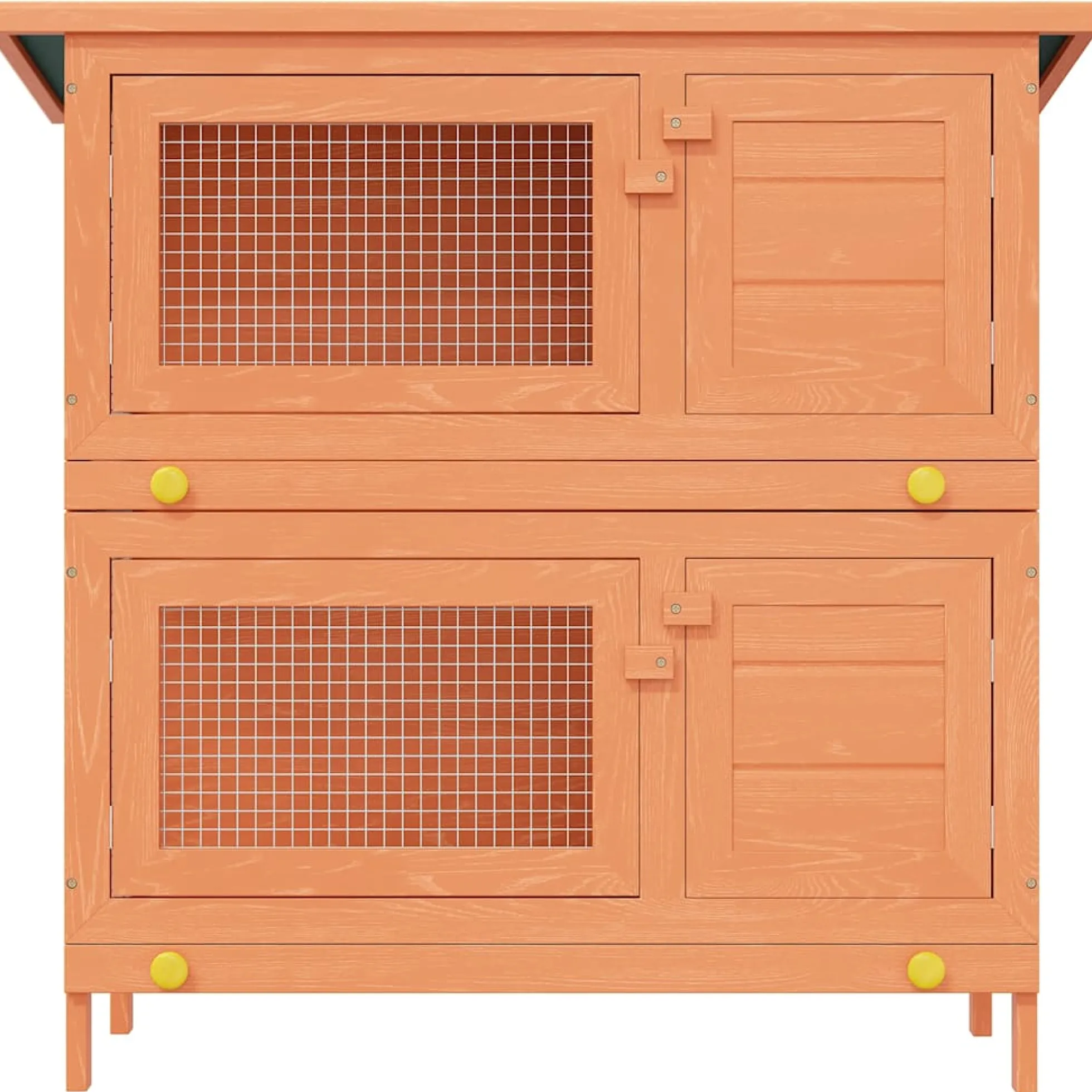 Casa De Animales Pequeños Jaula Conejera 4 Puertas Madera
