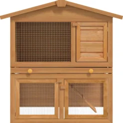 Casa De Animales Pequeños Jaula Conejera 3 Puertas Madera