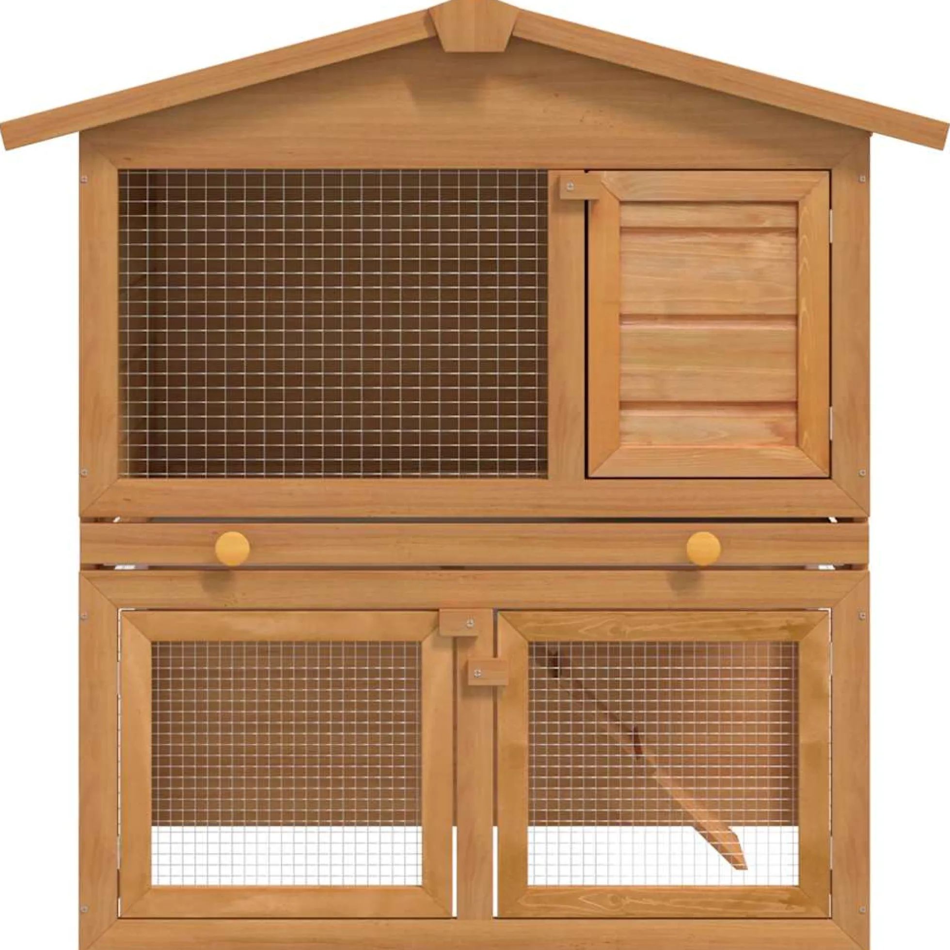 Casa De Animales Pequeños Jaula Conejera 3 Puertas Madera