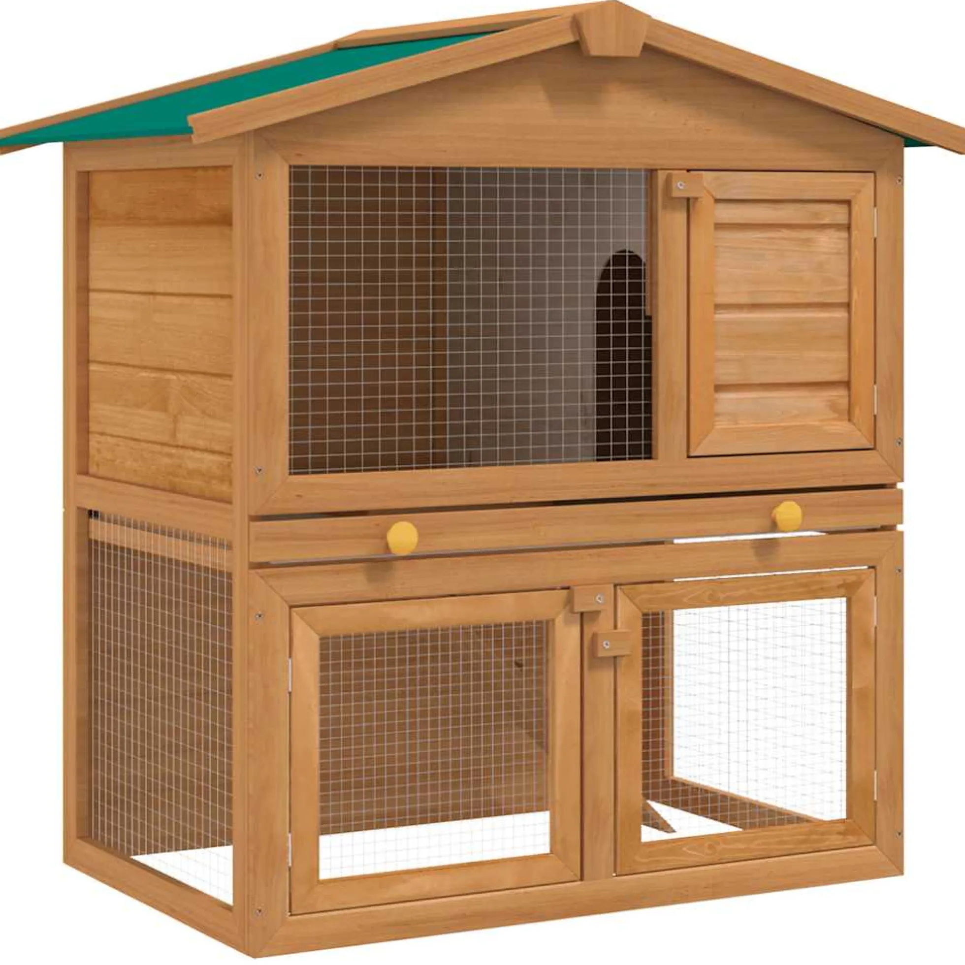 Casa De Animales Pequeños Jaula Conejera 3 Puertas Madera