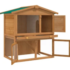 Casa De Animales Pequeños Jaula Conejera 3 Puertas Madera