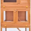 Casa De Animales Pequeños Jaula Conejera 3 Niveles Madera